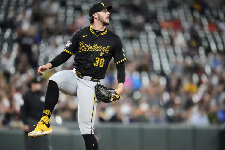 Skenes surpasses 200 strikeouts for the Pirates in a 2